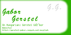 gabor gerstel business card